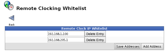 Remote Clock IP Whitelist