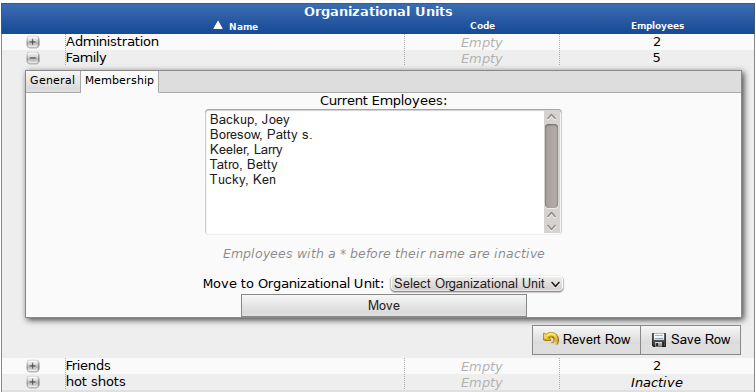 Edit Organizational Unit Membership