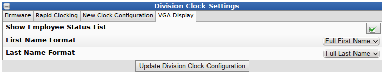 Clock Configuration