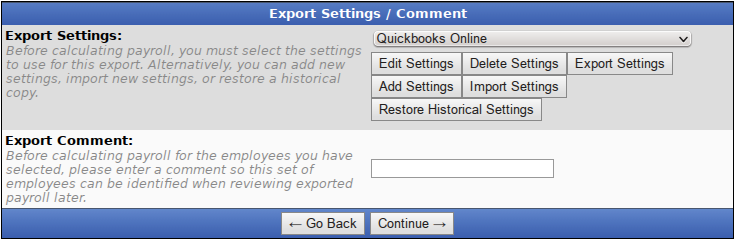 Export your QuickBooks Online Standard Payroll data