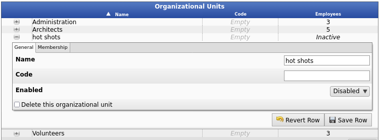 Edit Organizational Unit Information