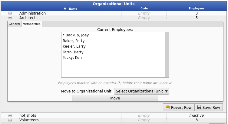 Edit Organizational Unit Membership