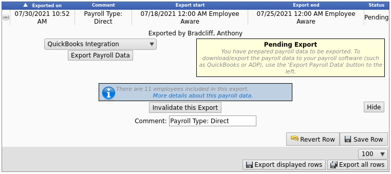 Export your QuickBooks Online Standard Payroll data