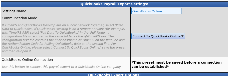 Initial Payroll Settings