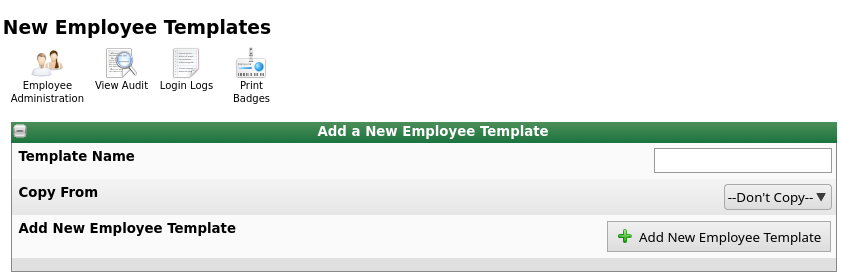 Adding a new New Employee Template